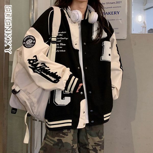 womens jackets autumn bomber jacket women oversized harajuku fashion baseball coat female y2k street spring varsity outwear patchwork 230808, Black;brown
womens jackets autumn bomber jacket women oversized harajuku fashion baseball coat female y2k street spring varsity outwear patchwork 230808, Black;brown