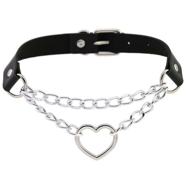 dark gothic heart chain choker collar harajuku punk choker women girls black leather chocker emo kawaii witch jewelry6853130, Golden;silver
dark gothic heart chain choker collar harajuku punk choker women girls black leather chocker emo kawaii witch jewelry6853130, Golden;silver