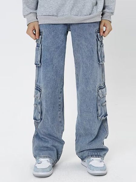 mens jeans retro cargo pants loose fashion 90s street clothing wide leg high waist straight y2k work clothes 230808, Blue
mens jeans retro cargo pants loose fashion 90s street clothing wide leg high waist straight y2k work clothes 230808, Blue