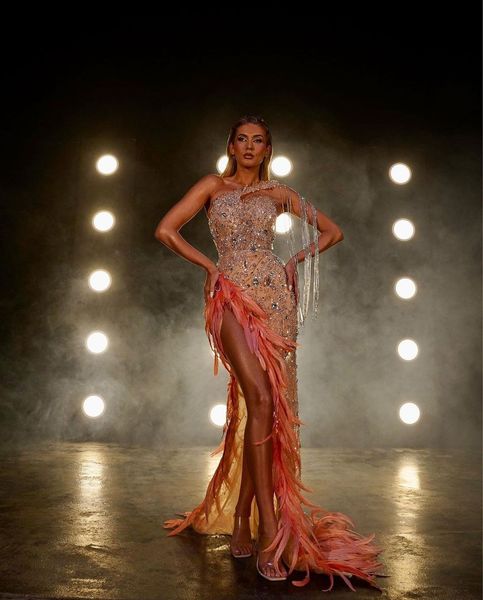 mermaid prom dresses sleeveless v neck one strap appliques sequins beaded floor length 3d lace side slit feather evening dress plus size bri, Black
mermaid prom dresses sleeveless v neck one strap appliques sequins beaded floor length 3d lace side slit feather evening dress plus size bri, Black