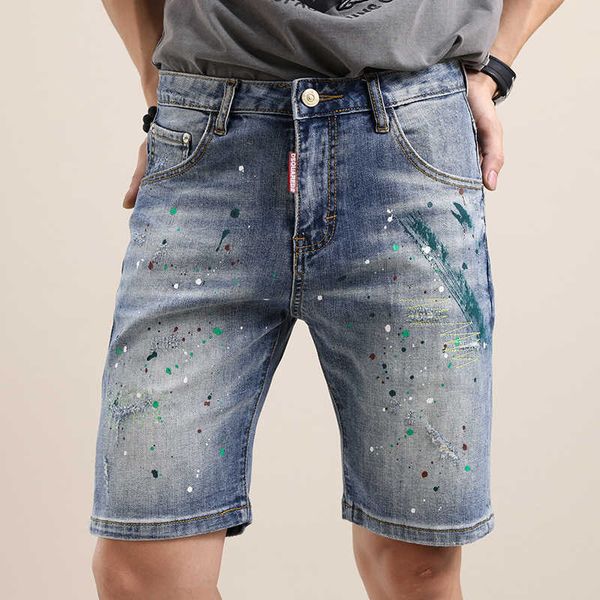 dsq men's pants cropped shorts paint throwing random thread style high street heavy industry men's cattle men's style, Blue
dsq men's pants cropped shorts paint throwing random thread style high street heavy industry men's cattle men's style, Blue