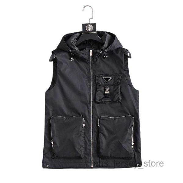 fashion design mens outerwear coats vests weste gilet man designer brands cardigan hooded vest zip large pocket trim black sleeveless jacket, Black;white
fashion design mens outerwear coats vests weste gilet man designer brands cardigan hooded vest zip large pocket trim black sleeveless jacket, Black;white