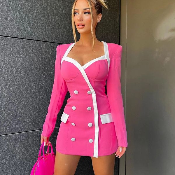 urban dresses spring slim blazer dress office lady casual button mini dresses women's elegant fashion solid color party vestidos 230809, White;black
urban dresses spring slim blazer dress office lady casual button mini dresses women's elegant fashion solid color party vestidos 230809, White;black