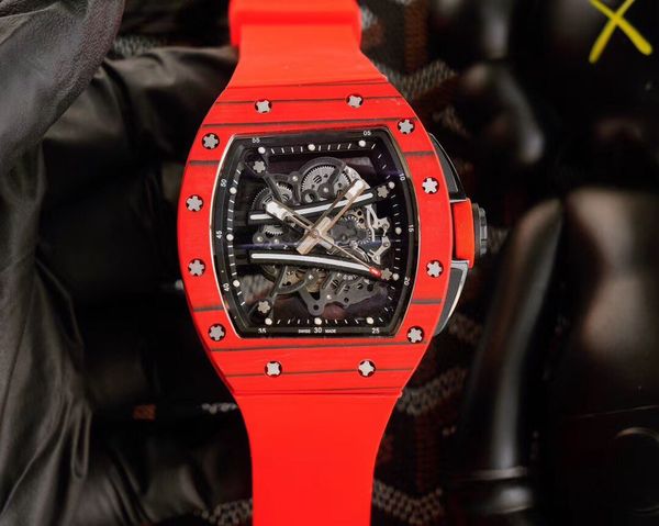 rm010 designer mens watches carbon fiber wristwatch tonneau sport watch automatic mechanical skeleton openworked dial sapphire waterproof 9, Slivery;brown
rm010 designer mens watches carbon fiber wristwatch tonneau sport watch automatic mechanical skeleton openworked dial sapphire waterproof 9, Slivery;brown