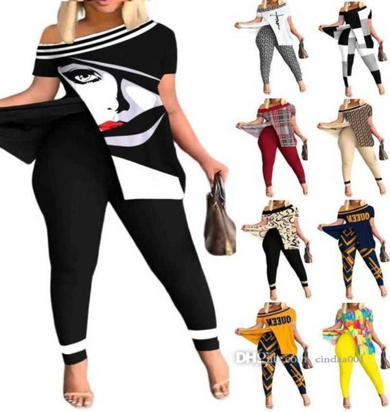 designer tracksuits printed two piece pants matching set summer new 3xl irregular short sleeve one off shoulder suit for wome5718887, Gray
designer tracksuits printed two piece pants matching set summer new 3xl irregular short sleeve one off shoulder suit for wome5718887, Gray