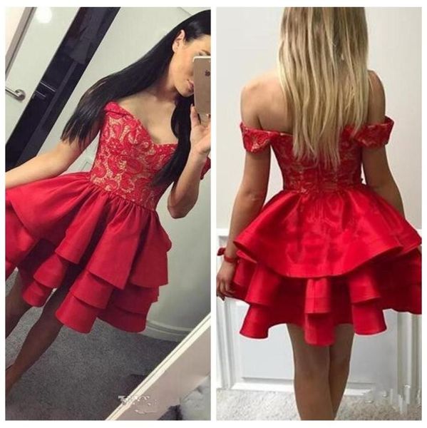 modest red lace short homecoming dresses 2018 off shoulder mini graduation dress tiered skirt cocktail party gowns5457080, Blue;pink
modest red lace short homecoming dresses 2018 off shoulder mini graduation dress tiered skirt cocktail party gowns5457080, Blue;pink