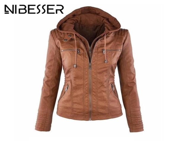 whole nibesser faux leather jacket women autumn winter 2017 long sleeve hooded pu jacket coats motorcycle overcoats plus size3930789, Black;brown
whole nibesser faux leather jacket women autumn winter 2017 long sleeve hooded pu jacket coats motorcycle overcoats plus size3930789, Black;brown
