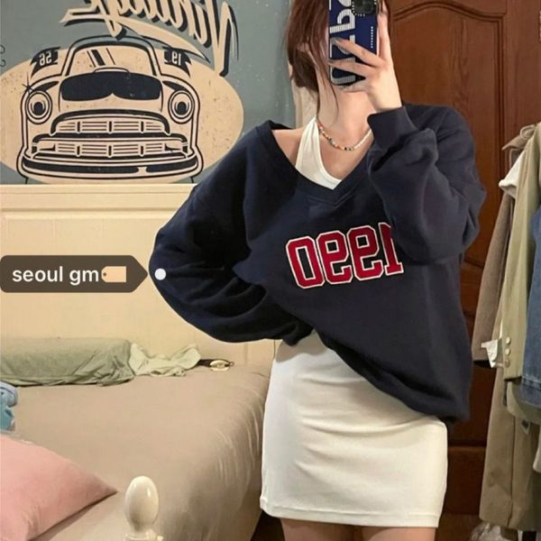 women's hoodies sweatshirts deeptown korean fashion sweatshirts two piece set for women kpop long sleeve oversized pullover streetwear, Black
women's hoodies sweatshirts deeptown korean fashion sweatshirts two piece set for women kpop long sleeve oversized pullover streetwear, Black
