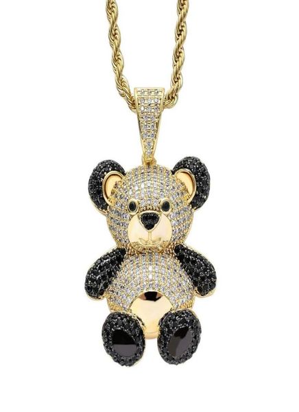 bling iced out teddy bear pendant pave full cubic zircon fashion hip hop jewelry panda necklace for women men gift x05094581999, Black
bling iced out teddy bear pendant pave full cubic zircon fashion hip hop jewelry panda necklace for women men gift x05094581999, Black