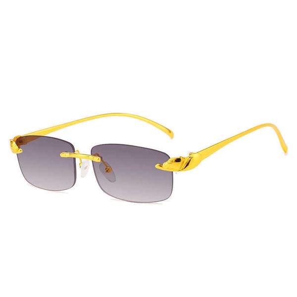 head watch leopard frameless sunglasses men's fashion small square women's classic glasses 2{category}11, Slivery;golden
head watch leopard frameless sunglasses men's fashion small square women's classic glasses 2{category}11, Slivery;golden
