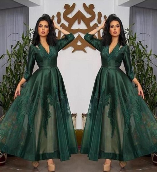 dark green v neck satin evening dresses long sleeves tulle lace applique ruched ankle length prom formal wear party gowns3576535, Black;red
dark green v neck satin evening dresses long sleeves tulle lace applique ruched ankle length prom formal wear party gowns3576535, Black;red