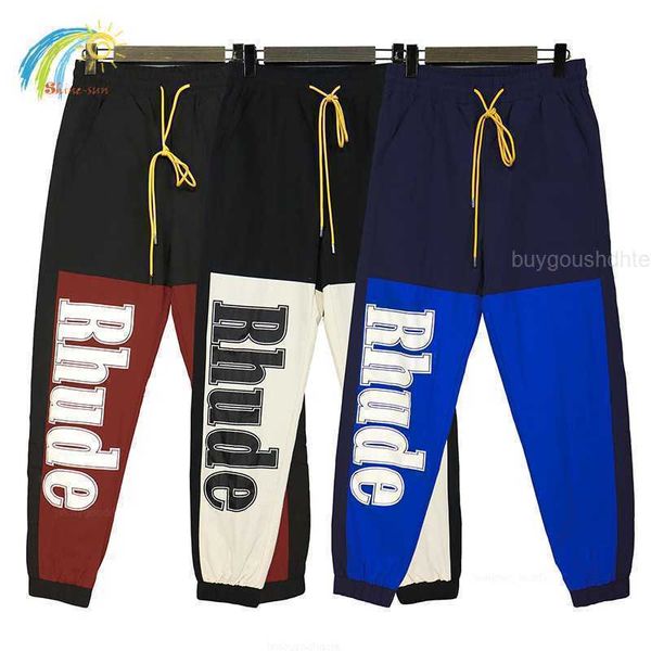 woven jogging men women rhude casual pants drawstring splice trousers streetwear big rhude sweatpants patchwork overalls, Black
woven jogging men women rhude casual pants drawstring splice trousers streetwear big rhude sweatpants patchwork overalls, Black