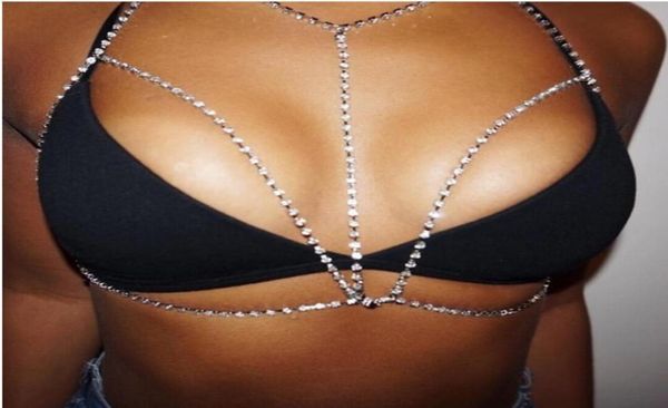 trendy womens bralette chain fully rhinestone geometric harness fashion jewelry bra body chain crystal chain bra6005490, Silver
trendy womens bralette chain fully rhinestone geometric harness fashion jewelry bra body chain crystal chain bra6005490, Silver