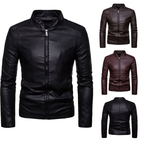 men's jackets vintage stand collar pu leather jacket casual slim fit faux fall winter bomber 230809, Black;brown
men's jackets vintage stand collar pu leather jacket casual slim fit faux fall winter bomber 230809, Black;brown