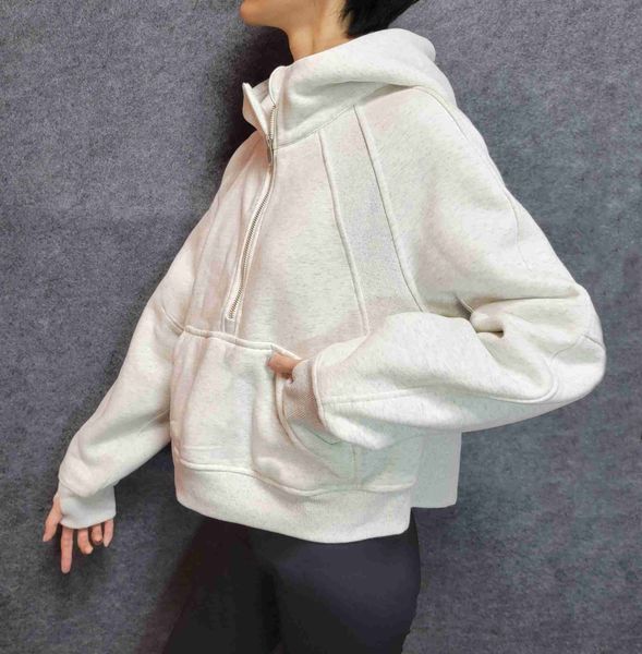 lu designers hoodie scuba tracksuits womens oversized half zip cropped sweatshirts fleece gym sportswear with pockets thumb hole lemon autum, Black
lu designers hoodie scuba tracksuits womens oversized half zip cropped sweatshirts fleece gym sportswear with pockets thumb hole lemon autum, Black