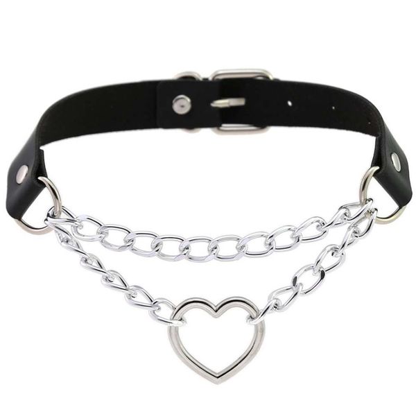 dark gothic heart chain choker collar harajuku punk choker women girls black leather chocker emo kawaii witch jewelry6978166, Golden;silver
dark gothic heart chain choker collar harajuku punk choker women girls black leather chocker emo kawaii witch jewelry6978166, Golden;silver