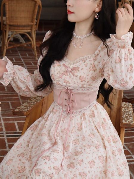 pink floral korea sweet elegant dres bandage lace print france vintage dress puff sleeve princess kawaii fairy 230808, White;black
pink floral korea sweet elegant dres bandage lace print france vintage dress puff sleeve princess kawaii fairy 230808, White;black