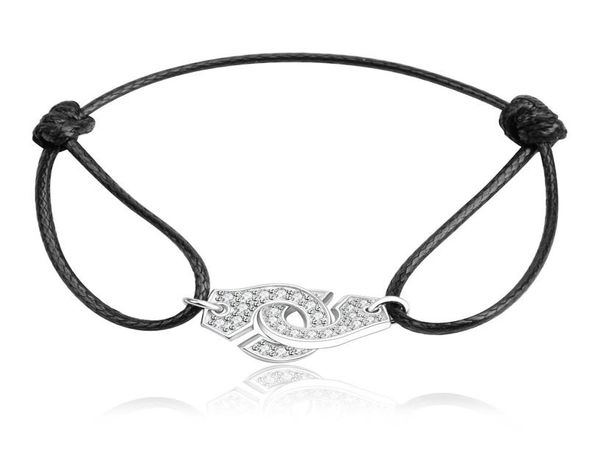 france popular jewelry 925 sterling silver handcuffs bracelet for men women with rope zircon silver pendant bracelet menottes8814719, White
france popular jewelry 925 sterling silver handcuffs bracelet for men women with rope zircon silver pendant bracelet menottes8814719, White