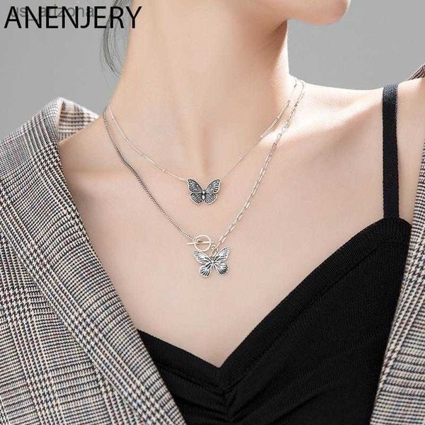 anenjery silver color butterfly pendant thai silver necklace for women party clavicle chain necklace two designs jewelry s-n649 l230620
anenjery silver color butterfly pendant thai silver necklace for women party clavicle chain necklace two designs jewelry s-n649 l230620