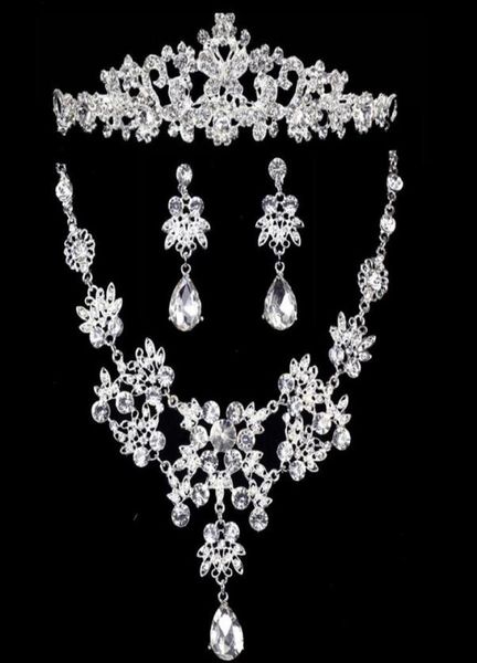 new arrival rhinestones bridal jewelry sets silver crystals three pieces wedding necklaces tiaras crowns and earrings for bride ac3071253, White
new arrival rhinestones bridal jewelry sets silver crystals three pieces wedding necklaces tiaras crowns and earrings for bride ac3071253, White