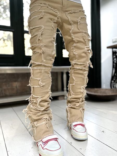 mens jeans distressed ripped slim fit stretch denim pants straight leg streetwear trousers 230808, Blue
mens jeans distressed ripped slim fit stretch denim pants straight leg streetwear trousers 230808, Blue