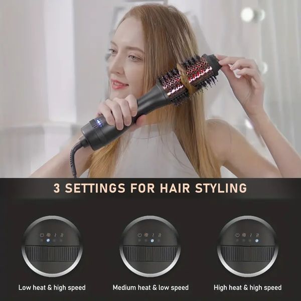 1pc titanium barrel hair dryer brush - professional far infrared heat & negative ion blow dryer for fast blow drying
1pc titanium barrel hair dryer brush - professional far infrared heat & negative ion blow dryer for fast blow drying
