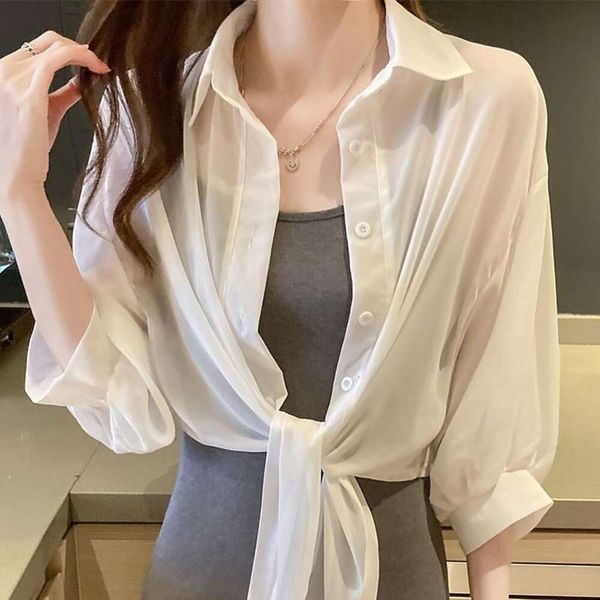 chiffon cardigan womens blouses for spring and summer very fairy short western style shirt sunblock small shawl, White
chiffon cardigan womens blouses for spring and summer very fairy short western style shirt sunblock small shawl, White
