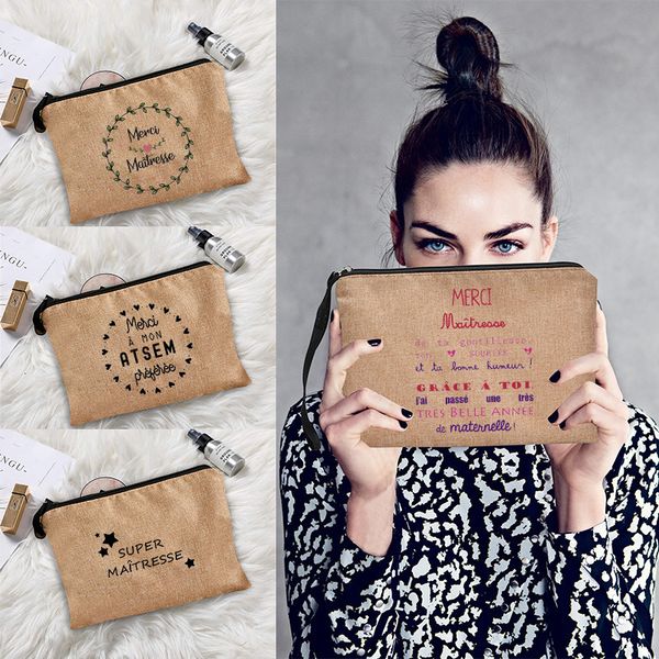 cosmetic bags cases thank you mistress bag women neceser makeup linen zipper teacher storage pouch merci gift for teachers 230808
cosmetic bags cases thank you mistress bag women neceser makeup linen zipper teacher storage pouch merci gift for teachers 230808