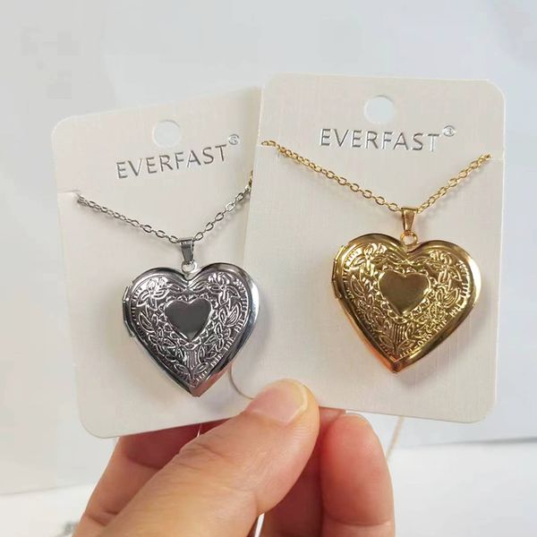 everfast 10pc/lot engraved heart p frame love heart pendant stainless steel charms locket necklace women family memory jewelry sn158, Silver
everfast 10pc/lot engraved heart p frame love heart pendant stainless steel charms locket necklace women family memory jewelry sn158, Silver