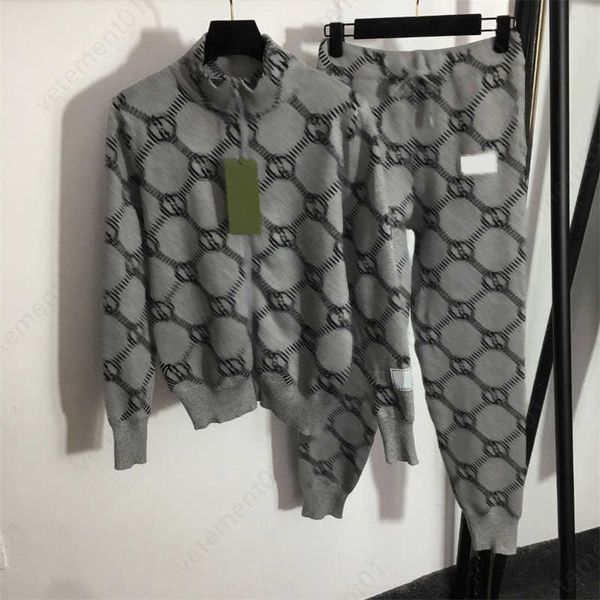 tracksuits designer jacket knit workout clothes letter diamond plaid stand-up collar long sleeve cardigan jacket elastic waist drawstring sw, Gray
tracksuits designer jacket knit workout clothes letter diamond plaid stand-up collar long sleeve cardigan jacket elastic waist drawstring sw, Gray