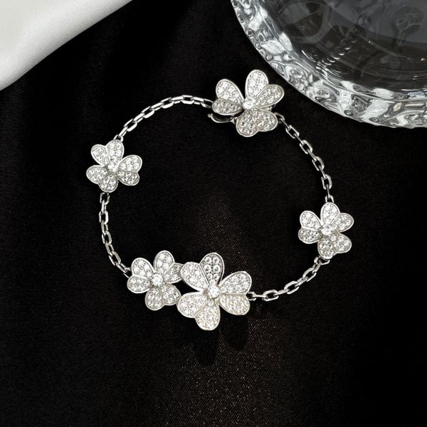 dupe trendy brand jewelry 925 sterling silver clover flower rhinestone charm bracelets with ring for women, Golden;silver
dupe trendy brand jewelry 925 sterling silver clover flower rhinestone charm bracelets with ring for women, Golden;silver