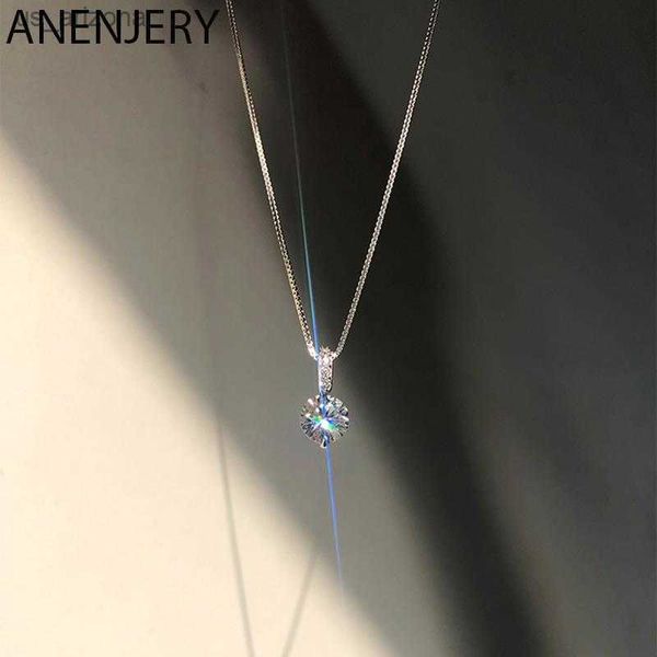 anenjery silver color single zircon necklace for women clavicle chain silver jewelry choker l230620
anenjery silver color single zircon necklace for women clavicle chain silver jewelry choker l230620