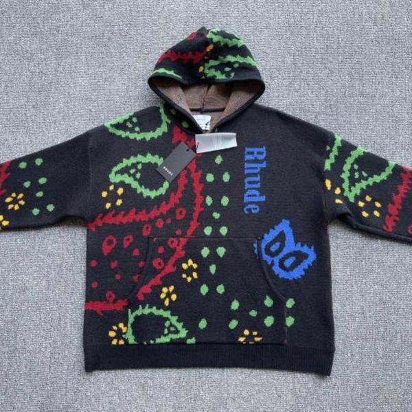 rhude knitted retro jacquard cashew flower pullover hooded sweater men women high street casual pullovers, White;black
rhude knitted retro jacquard cashew flower pullover hooded sweater men women high street casual pullovers, White;black