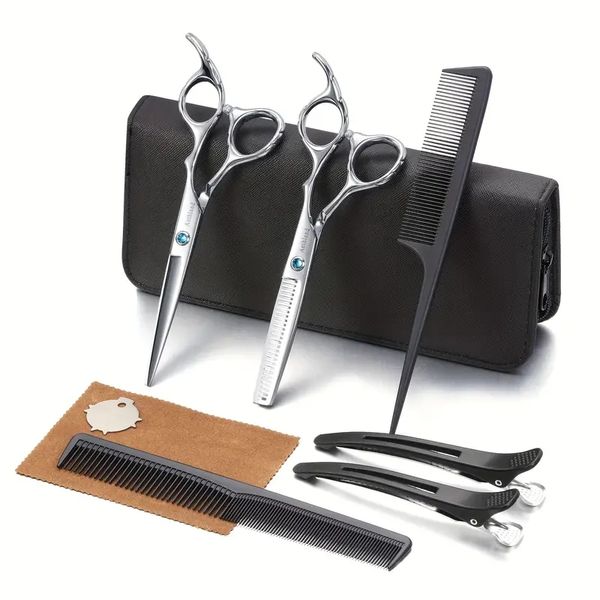 6.5 inch barber stainless steel hairdressing scissors, professional hair cutting scissors kit for men women pets home salon barber use
6.5 inch barber stainless steel hairdressing scissors, professional hair cutting scissors kit for men women pets home salon barber use