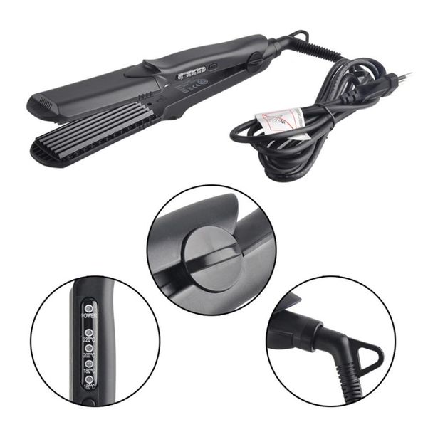 4 in 1 interchageble hair straightener 100 solid creamic straightener iron ptc fast heating hair styling tools flat iron hair 0609385783, Black
4 in 1 interchageble hair straightener 100 solid creamic straightener iron ptc fast heating hair styling tools flat iron hair 0609385783, Black
