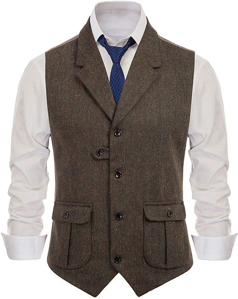 men's vests herringbone men's vests casual suit vest notch lapel with two pockets herringbone waistcoat for wedding groomsmen men, Black;white
men's vests herringbone men's vests casual suit vest notch lapel with two pockets herringbone waistcoat for wedding groomsmen men, Black;white