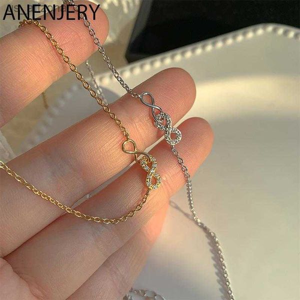 anenjery silver color micro zircon number 8 cross necklace for women simple clavicle chain accessories l230620
anenjery silver color micro zircon number 8 cross necklace for women simple clavicle chain accessories l230620