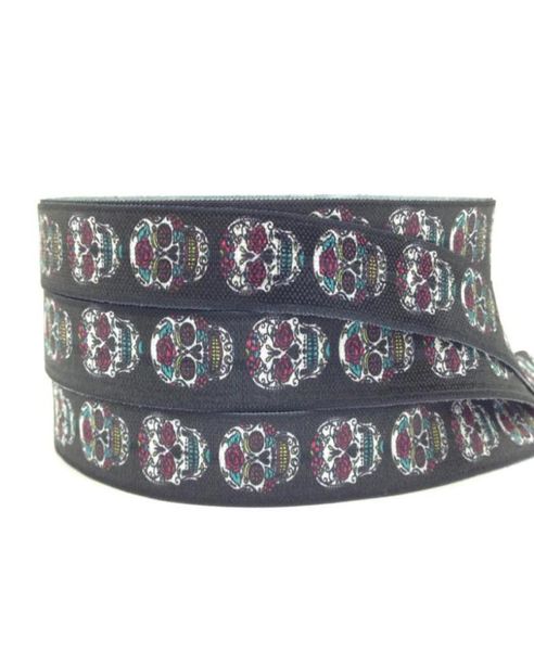 58quot sugar skull printed fold over elastic 100 yards stretchy black foe ribbon for elastic hair band diy hair access88351339244342, Golden;silver
58quot sugar skull printed fold over elastic 100 yards stretchy black foe ribbon for elastic hair band diy hair access88351339244342, Golden;silver