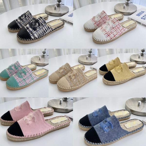 designers sandals women brands tweed canvas shoes espadrilles summer luxurys ladies flat beach half slippers cap toe slides mule loafers fis, Black
designers sandals women brands tweed canvas shoes espadrilles summer luxurys ladies flat beach half slippers cap toe slides mule loafers fis, Black