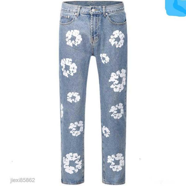 men's jeans high street denim tears style kapok washed straight fashion vintage loose pants123, Blue
men's jeans high street denim tears style kapok washed straight fashion vintage loose pants123, Blue