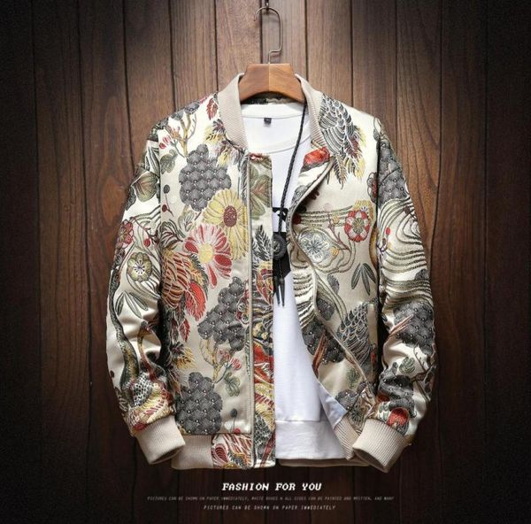 bannaji new mens jacket embroidery autumn spring men baseball jackets casual fashion hip hop street outwear floral coat male2497876, Black;brown
bannaji new mens jacket embroidery autumn spring men baseball jackets casual fashion hip hop street outwear floral coat male2497876, Black;brown