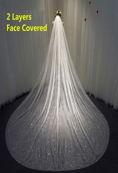 two layers bling bridal veil long sparkly glittering white champagne cathedral sequins blusher facecovered veil with comb x07261582563, Slivery;golden
two layers bling bridal veil long sparkly glittering white champagne cathedral sequins blusher facecovered veil with comb x07261582563, Slivery;golden