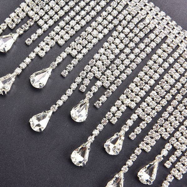 loose diamonds beautiful long tassels crystal silver diamond chain wedding dress necklace garment diy decoration sewing costume applique tri, Black
loose diamonds beautiful long tassels crystal silver diamond chain wedding dress necklace garment diy decoration sewing costume applique tri, Black
