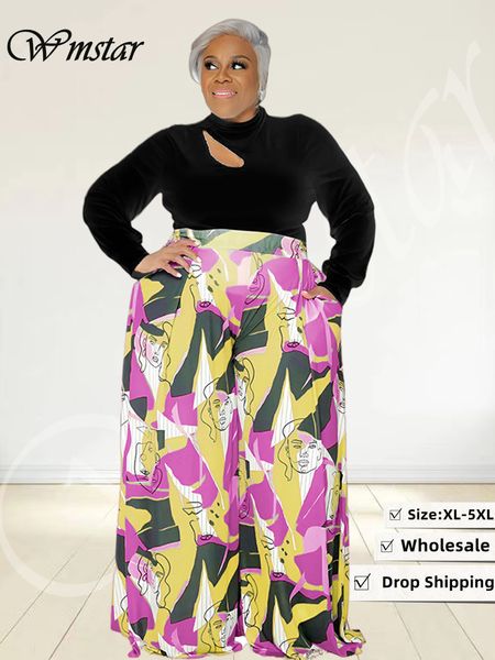 women's plus size pants wmstar 2 piece outfit crop sets printed wide leg matching casual tracksuit wholesale drop 230809, Black
women's plus size pants wmstar 2 piece outfit crop sets printed wide leg matching casual tracksuit wholesale drop 230809, Black