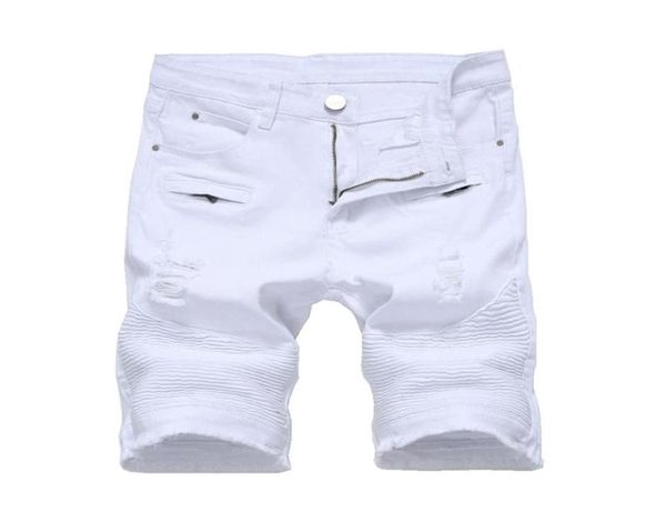 summer mens denim slim casual knee length short hole jeans for men straight bermuda masculina white black red1461805
summer mens denim slim casual knee length short hole jeans for men straight bermuda masculina white black red1461805