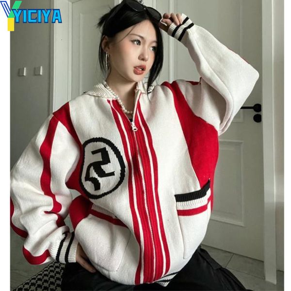 womens knits tees yiciya cardigan womens clothing zipper sweater knitwears winter coat promotion korean fashion knit female knitwear 230808, White
womens knits tees yiciya cardigan womens clothing zipper sweater knitwears winter coat promotion korean fashion knit female knitwear 230808, White