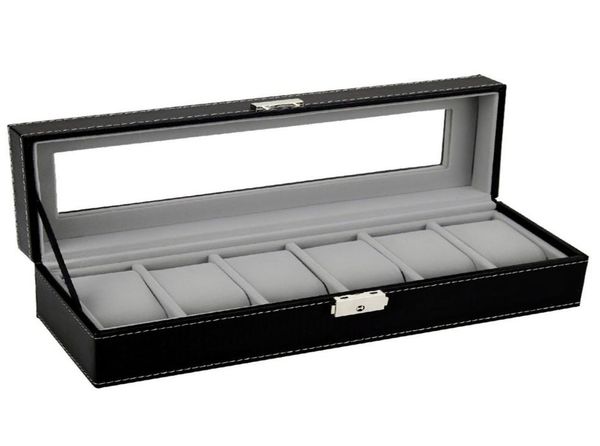 61012 grids pu leather watch box rings storage case organizer jewelry display watch casket for drop saat kutusu2096057, Black;blue
61012 grids pu leather watch box rings storage case organizer jewelry display watch casket for drop saat kutusu2096057, Black;blue