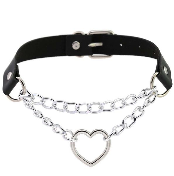 dark gothic heart chain choker collar harajuku punk choker women girls black leather chocker emo kawaii witch jewelry1556440, Golden;silver
dark gothic heart chain choker collar harajuku punk choker women girls black leather chocker emo kawaii witch jewelry1556440, Golden;silver