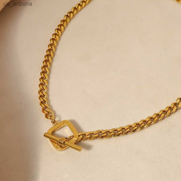 wild punk ot buckle stainless steel choker necklaces for women chunky cuban chains waterproof jewelry l230620, Silver
wild punk ot buckle stainless steel choker necklaces for women chunky cuban chains waterproof jewelry l230620, Silver