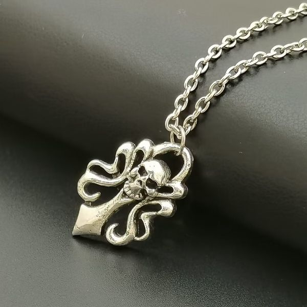 12pc men alloy skull pendant necklace gothic punk jewelry, Silver
12pc men alloy skull pendant necklace gothic punk jewelry, Silver